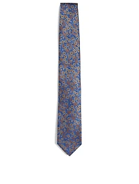 Silk Tie In Floral Print