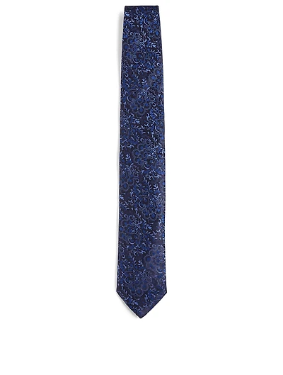 Silk Tie In Paisley Pattern