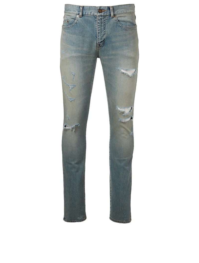 Cotton Stretch Distressed Jeans