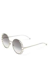 Ribbons & Crystals Round Sunglasses