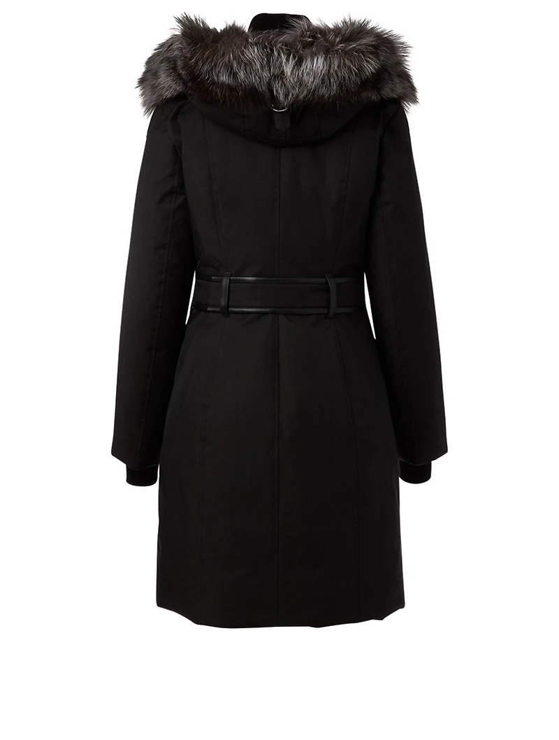 Harlowe Down Parka With Silver Fox Hood