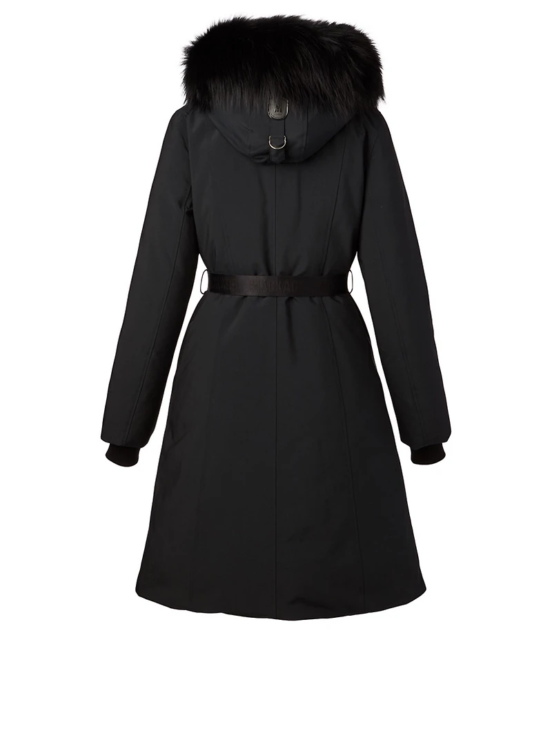 Kailyn Down Coat With Silver Fox Hood