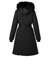 Kailyn Down Coat With Silver Fox Hood
