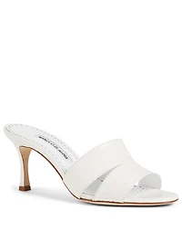 Iacopo Snakeskin Heeled Mule Sandals