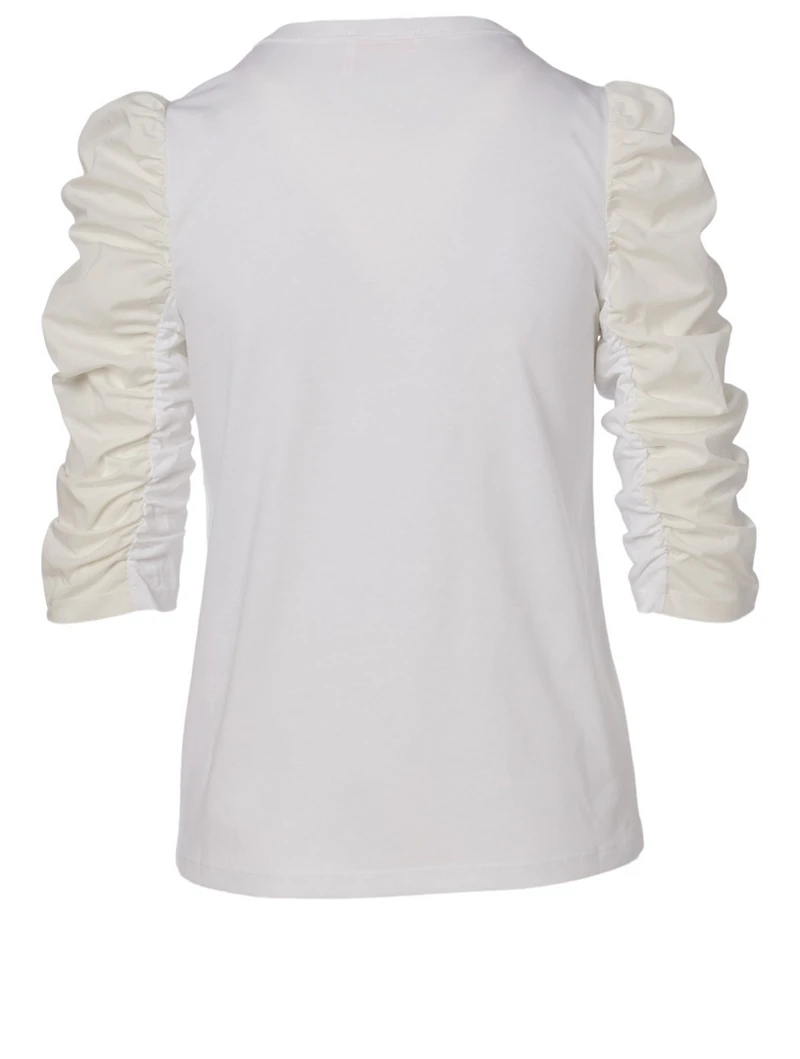 Cotton Puff-Shoulder Top