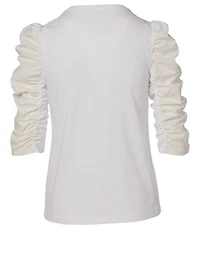 Cotton Puff-Shoulder Top