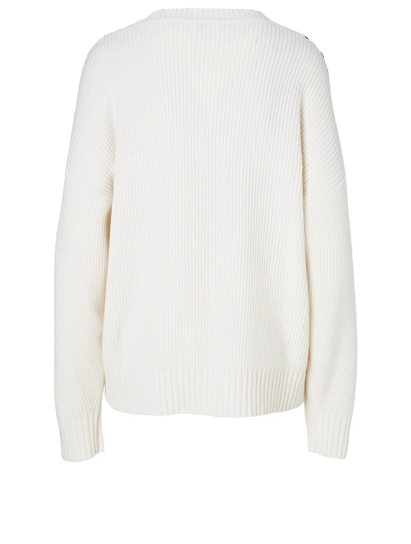 Wool-Blend Cable-Knit Sweater