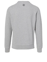 Cotton Sweatshirt With Faded Logo