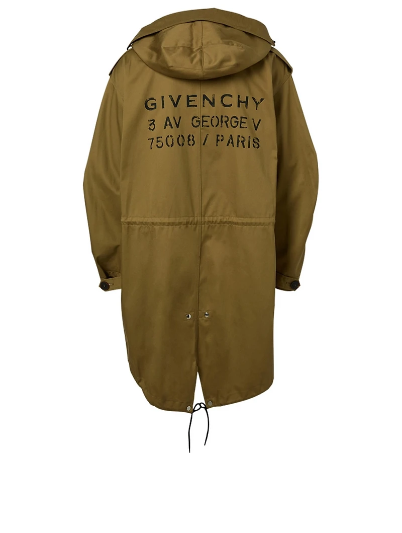 Cotton Logo Military Parka