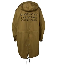 Cotton Logo Military Parka