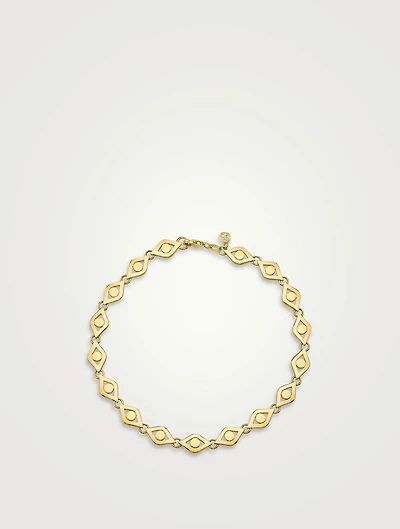 Medium 14K Gold Evil Eye Link Bracelet
