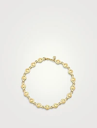 Medium 14K Gold Evil Eye Link Bracelet