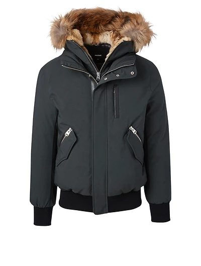 Dixon Down Bomber Jacket With Fur Hood