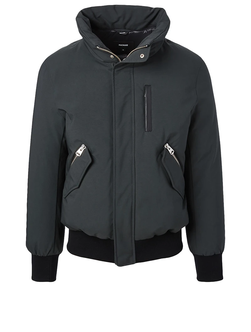 Dixon Down Bomber Jacket With Fur Hood