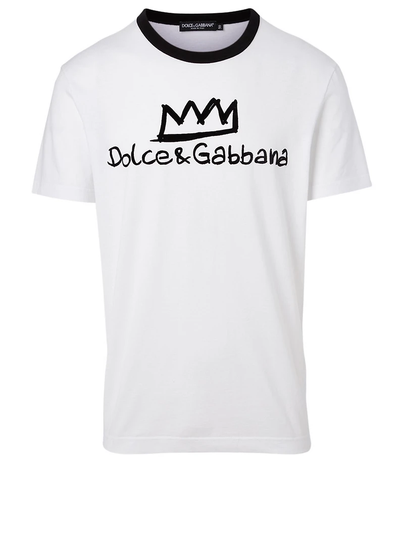 Cotton T-Shirt With Scribble Logo