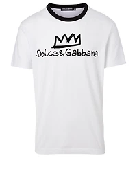 Cotton T-Shirt With Scribble Logo