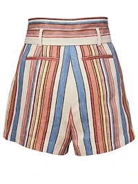 Tie Up Linen Shorts