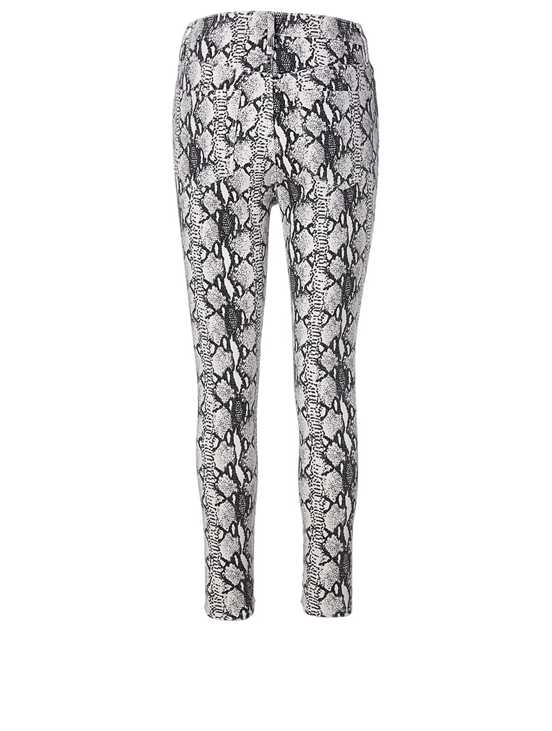 Ali High-Waisted Skinny Jeans Python Print
