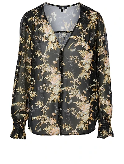 Calliope Blouse Tropical Print