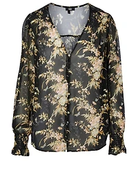 Calliope Blouse Tropical Print
