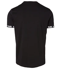 Cotton T-Shirt With Logo Band