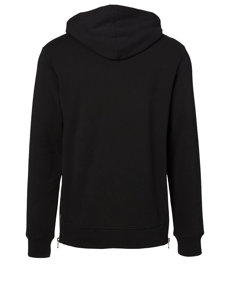 Cotton Hoodie Japanese Print