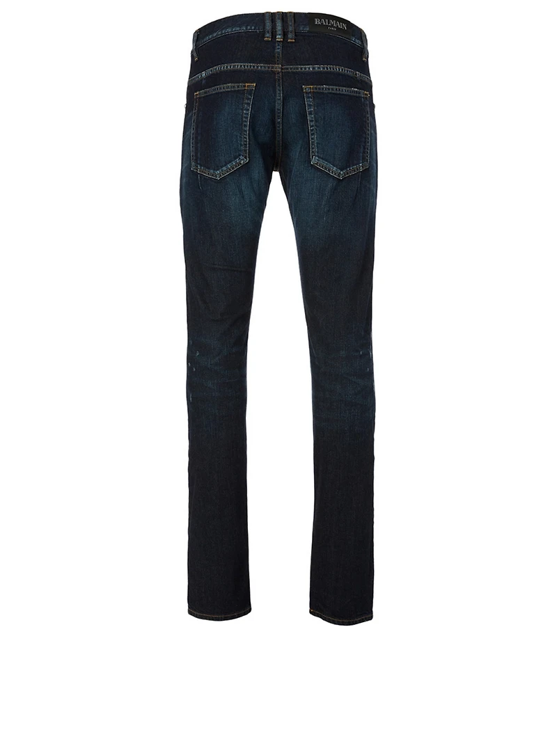 Logo Stripe Slim-Fit Jeans