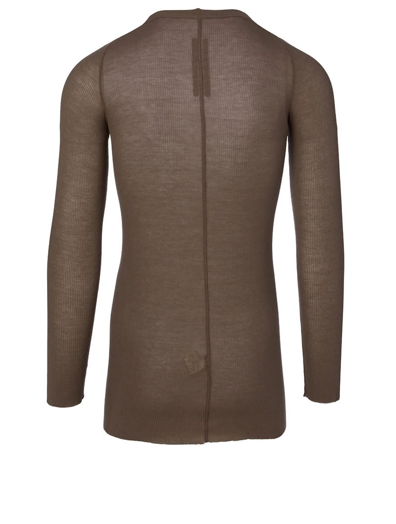 Silk-Blend Long-Sleeve T-Shirt