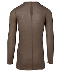 Silk-Blend Long-Sleeve T-Shirt