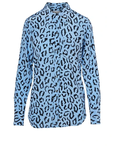 Emerson Silk Top Leopard Print