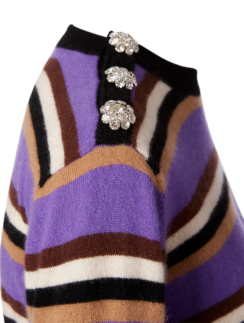 Cashmere Sweater Stripe Print