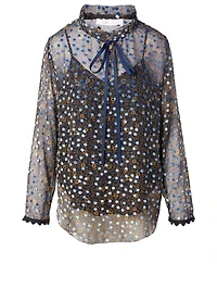 Silk Burnout Blouse
