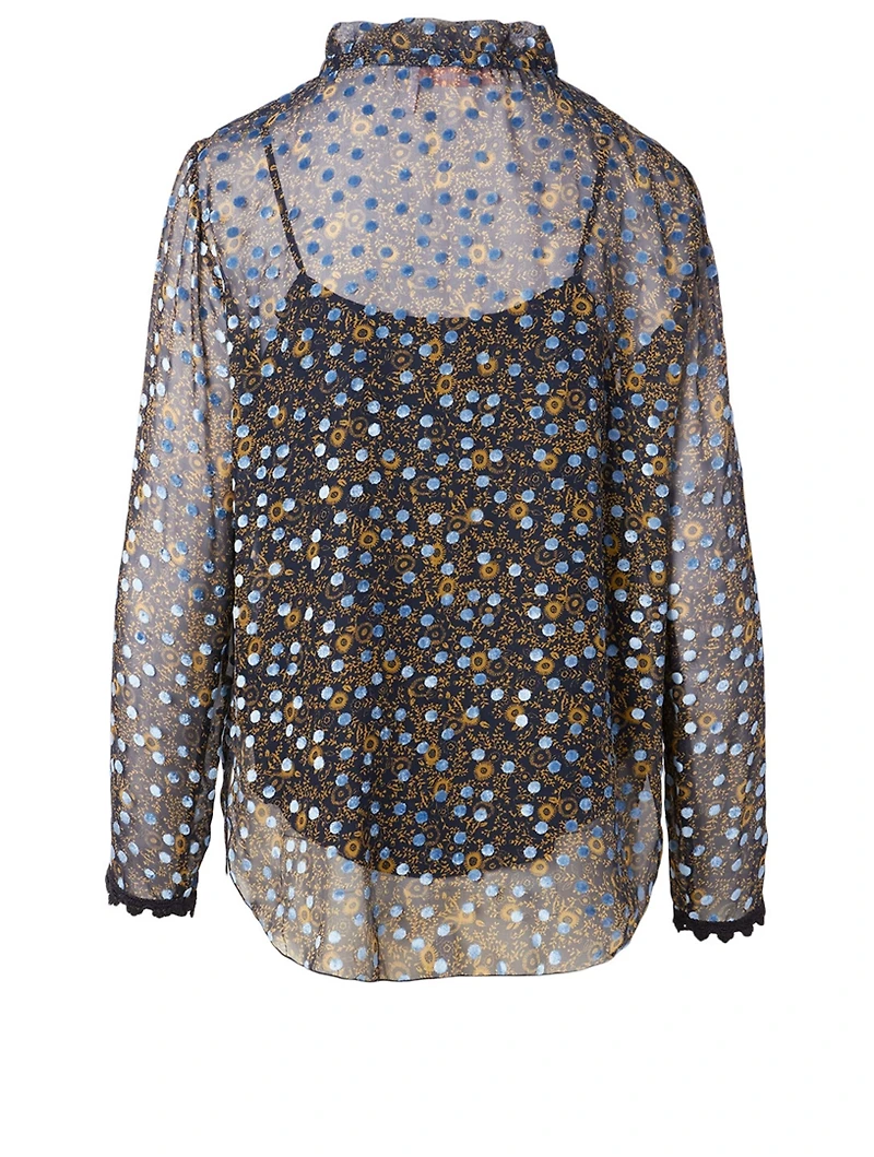 Silk Burnout Blouse