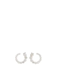 Aria 18K White Gold Earwraps With Diamonds