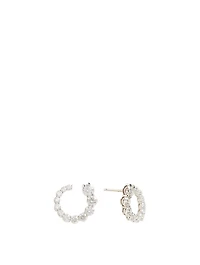 Aria 18K White Gold Earwraps With Diamonds
