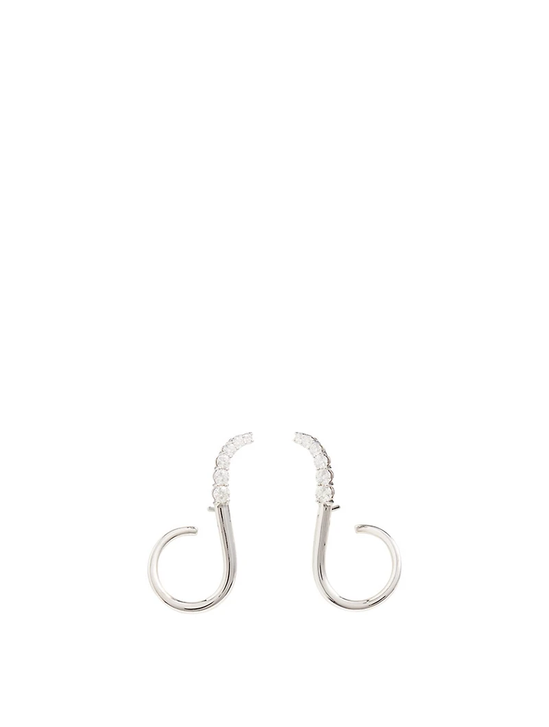 Aria Grace 18K White Gold Earrings With Diamonds