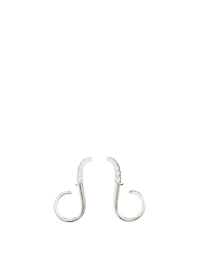 Aria Grace 18K White Gold Earrings With Diamonds