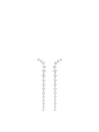 Aria 18K White Gold Dagger Earrings With Diamonds