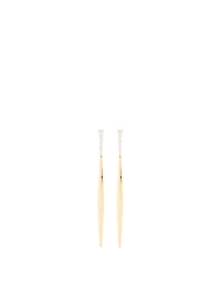 Aria 18K Gold Stiletto Earrings With Diamonds