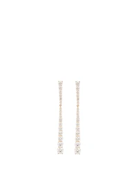 Small Aria 18K Rose Gold Stiletto Earrings With Diamonds