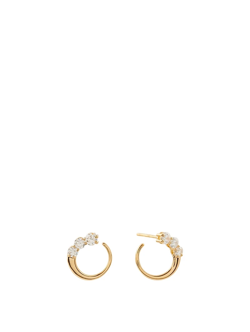 Aria 18K Gold Earwraps With Diamonds
