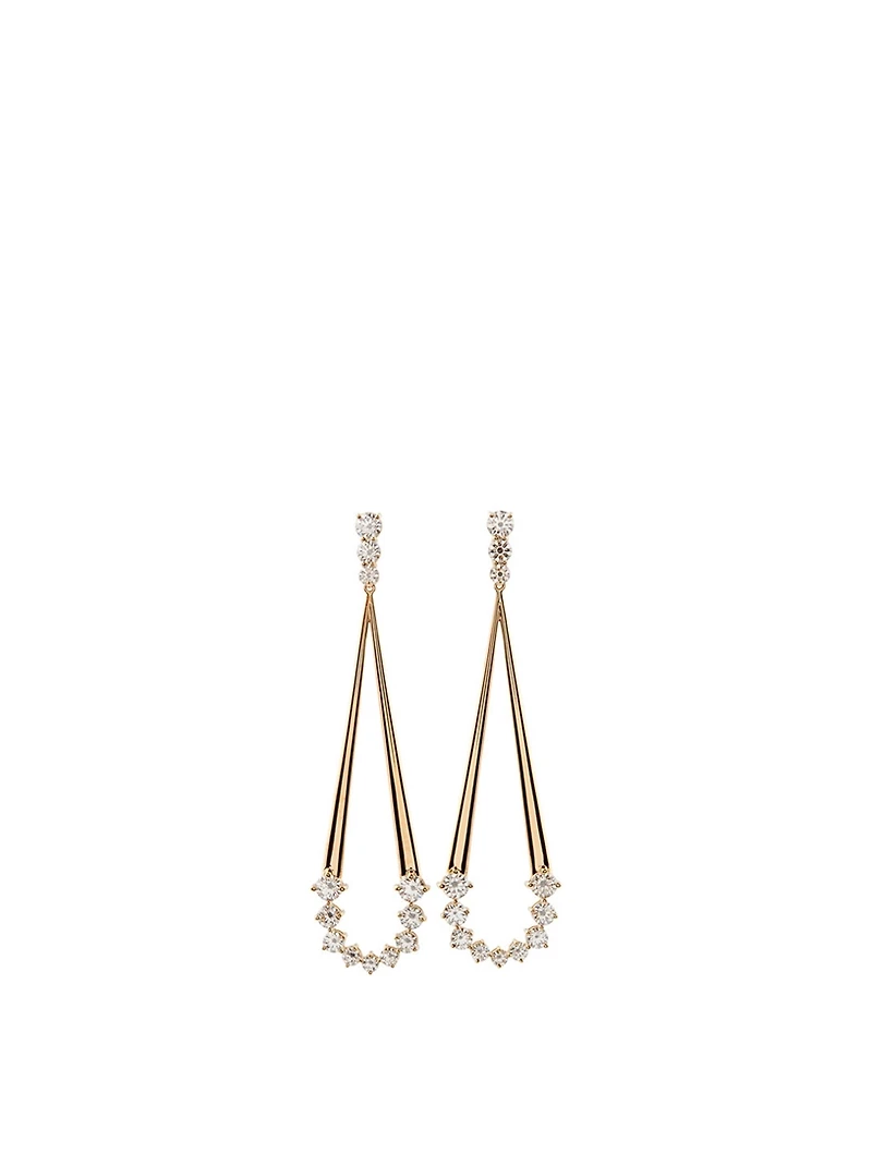 Aria Jane 18K Gold Earrings With Diamonds