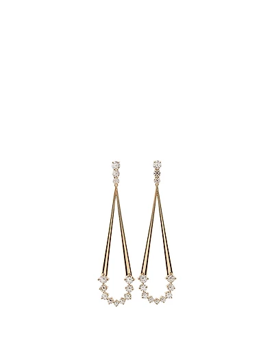 Aria Jane 18K Gold Earrings With Diamonds