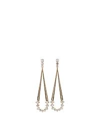Aria Jane 18K Gold Earrings With Diamonds