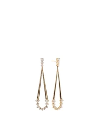 Aria Jane 18K Gold Earrings With Diamonds