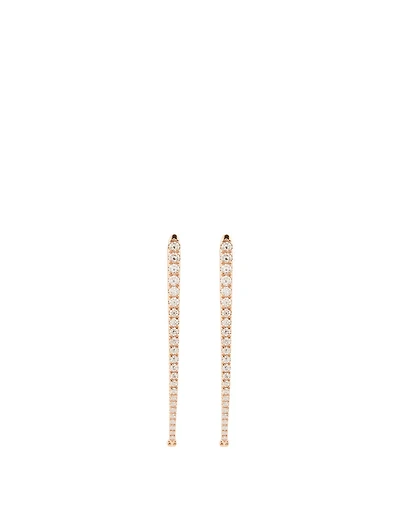 Extra Large Cristina 18K Rose Gold Earrings With Diamonds