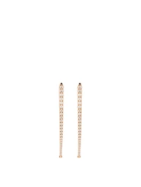 Extra Large Cristina 18K Rose Gold Earrings With Diamonds