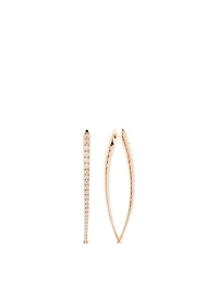 Extra Large Cristina 18K Rose Gold Earrings With Diamonds