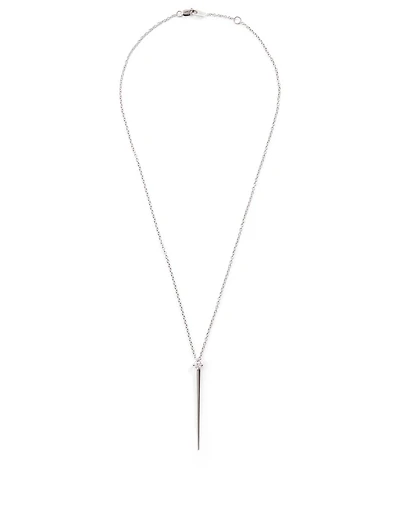 Aria 18K White Gold Dagger Necklace With Diamonds