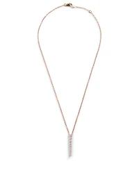 Aria 18K Rose Gold Necklace With Diamonds